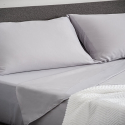 Queen Set-Bedding Basics Pack of 4 Gray Sheet Brushed Microfiber Hotel Quality Bedding, Wholesale price Starting at $56.95 set 